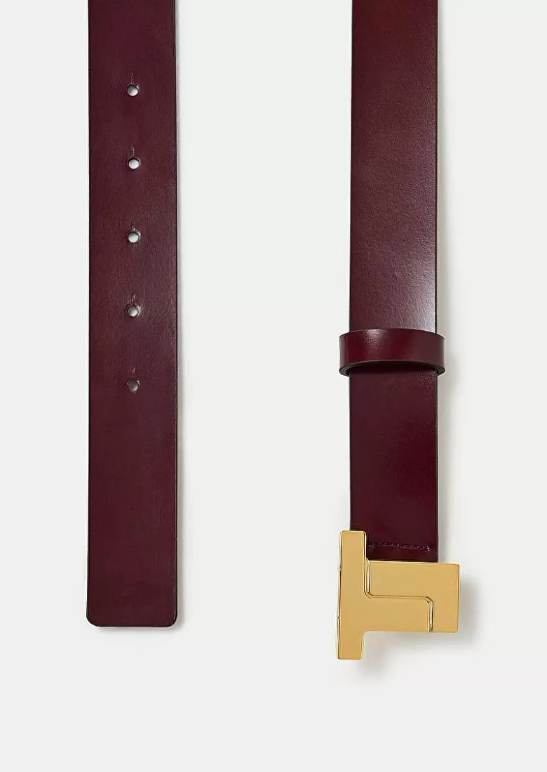 TARA JARMON 8 Bis Burgundy Leather Belt Shop