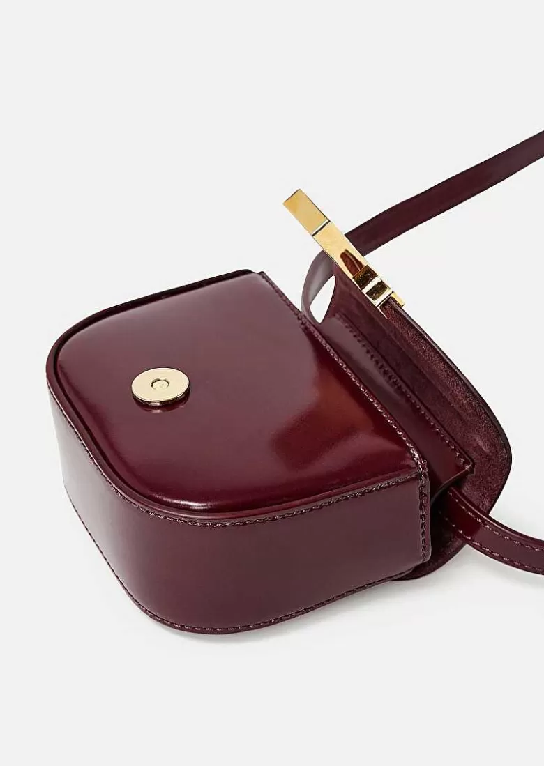 TARA JARMON 8 Bis Mini Burgundy Leather Bag New