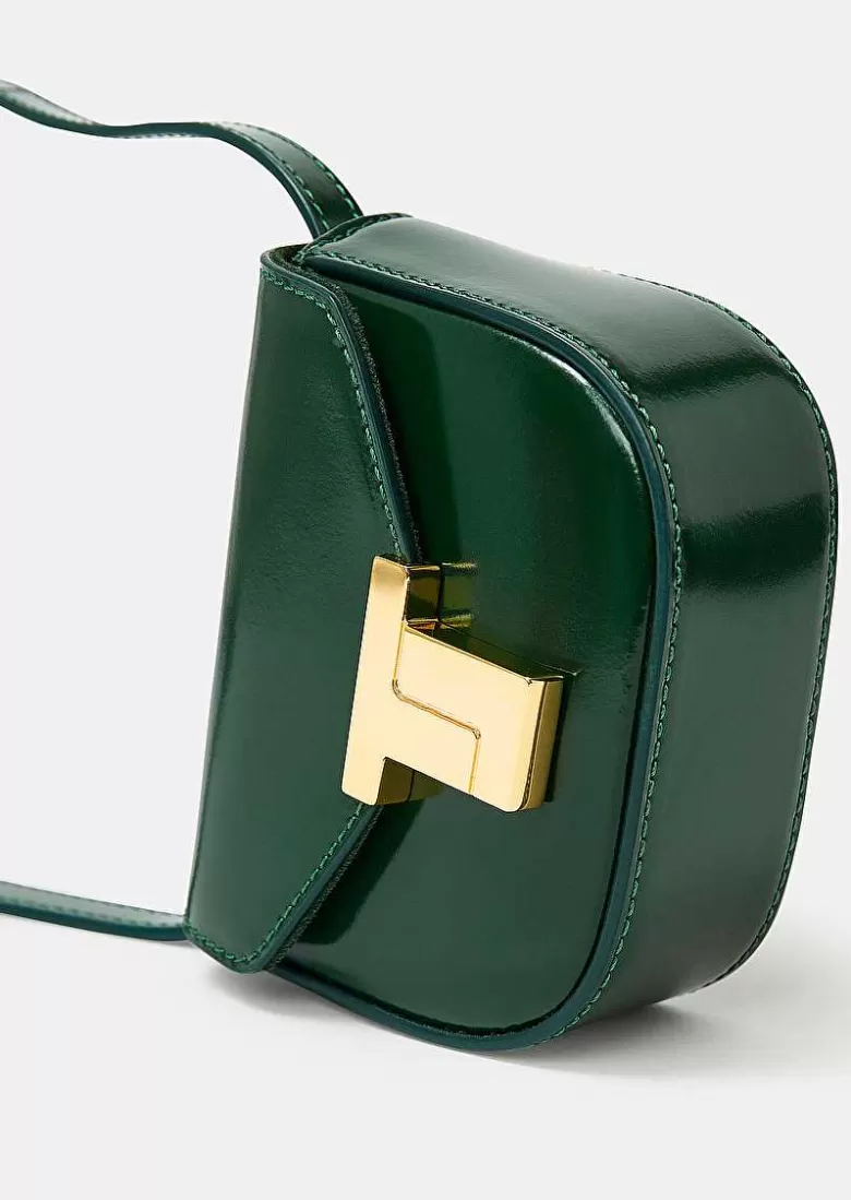 TARA JARMON 8 Bis Mini Emerald Green Leather Bag Outlet