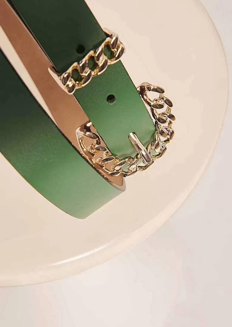 TARA JARMON Bella Green Leather Belt Sale