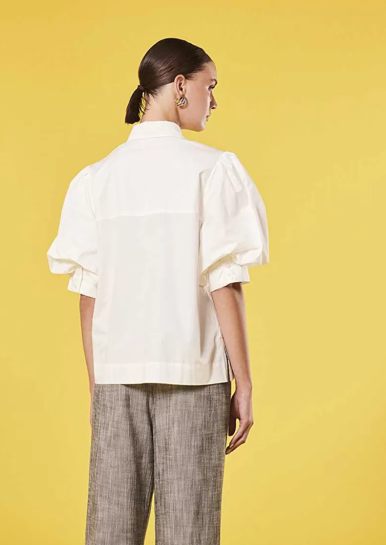 TARA JARMON Calypso White Poplin Shirt Best Sale