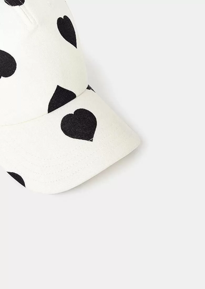 TARA JARMON Carole Ecru With Black Polka Hearts Hat Online