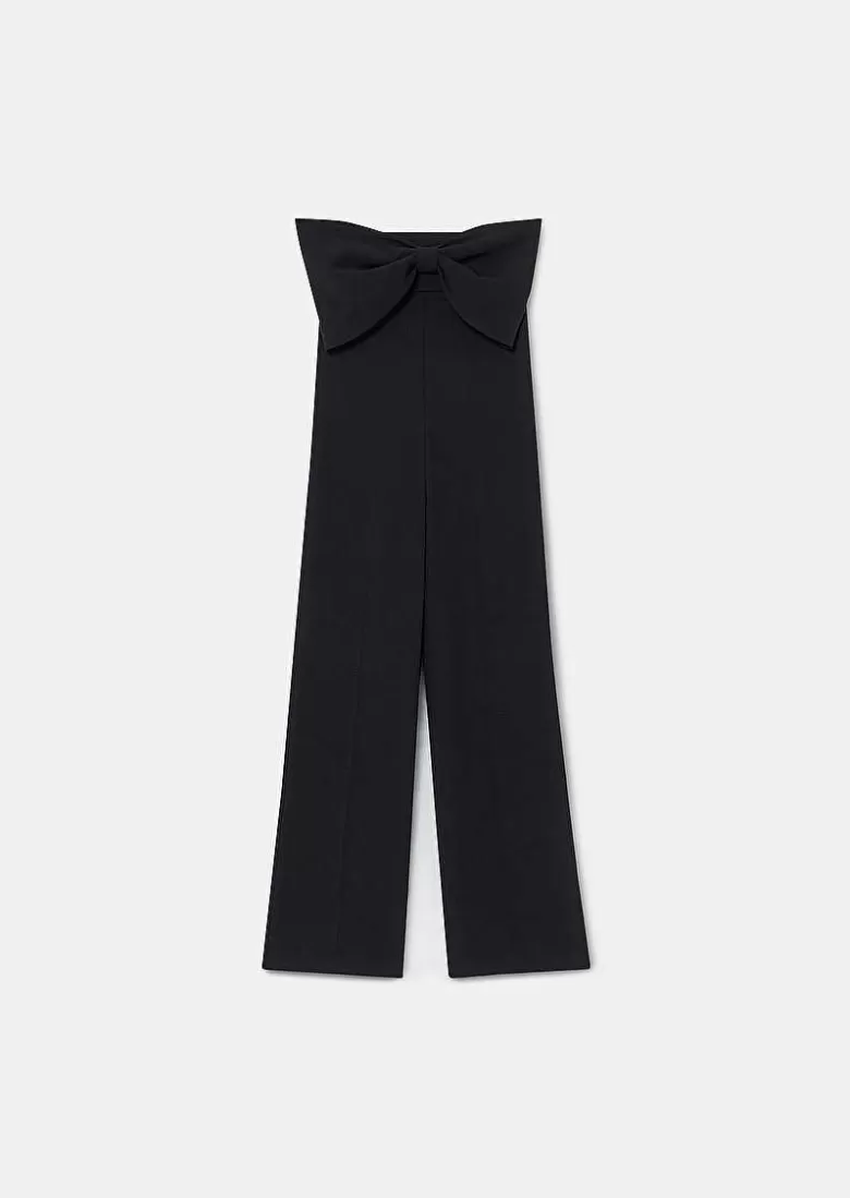 TARA JARMON Coeur Black Jumpsuit In Crepe Best