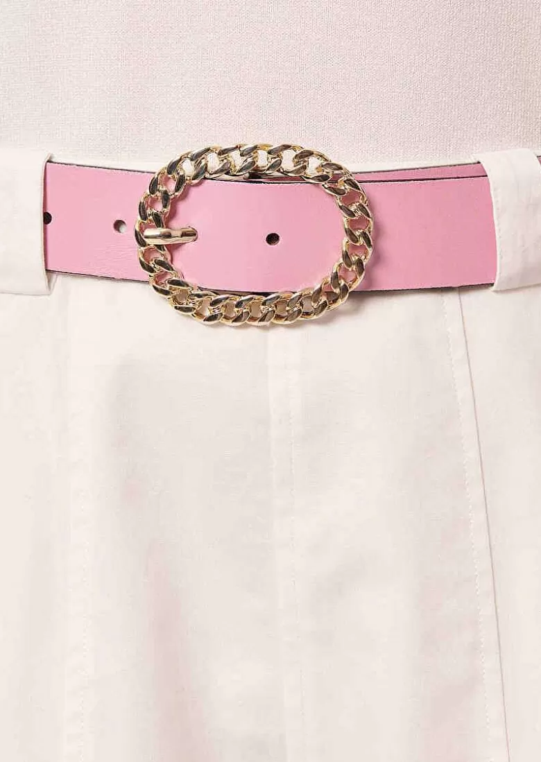 TARA JARMON Gigi Pink Leather Belt Flash Sale