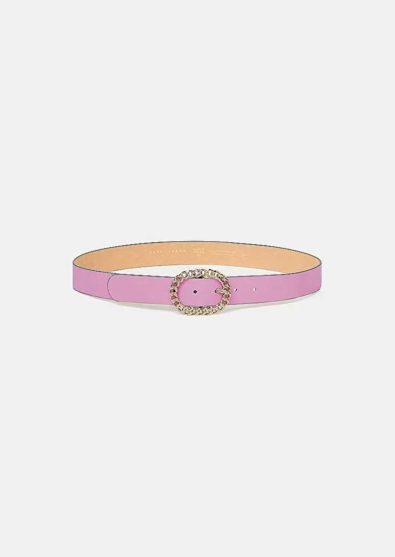 TARA JARMON Gigi Pink Leather Belt Flash Sale