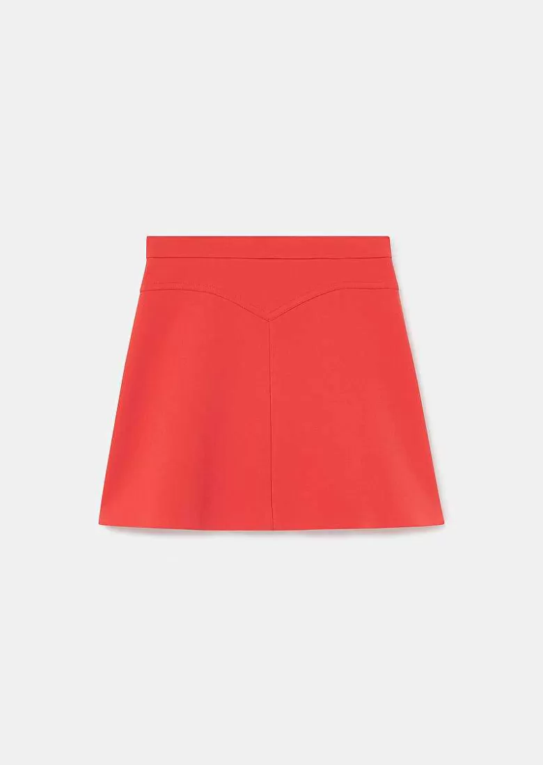 TARA JARMON Jasmin Coral Double Canvas Skirt Online