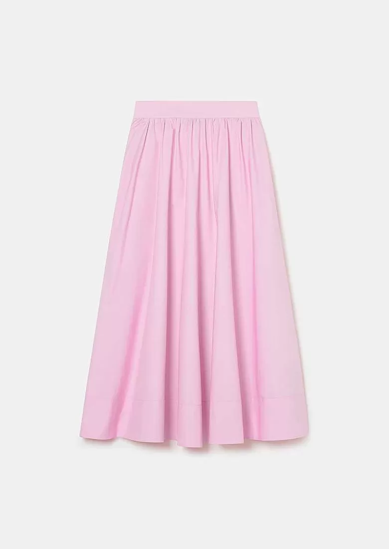 TARA JARMON Jelato Pink Poplin Skirt Hot