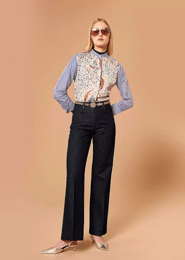 TARA JARMON Jerome Midnight Blue Denim Pants Hot