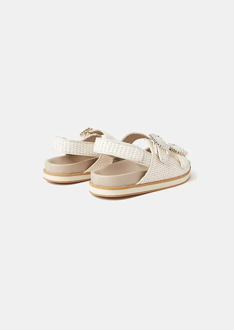 TARA JARMON Karen Ecru Raffia Sandals Online