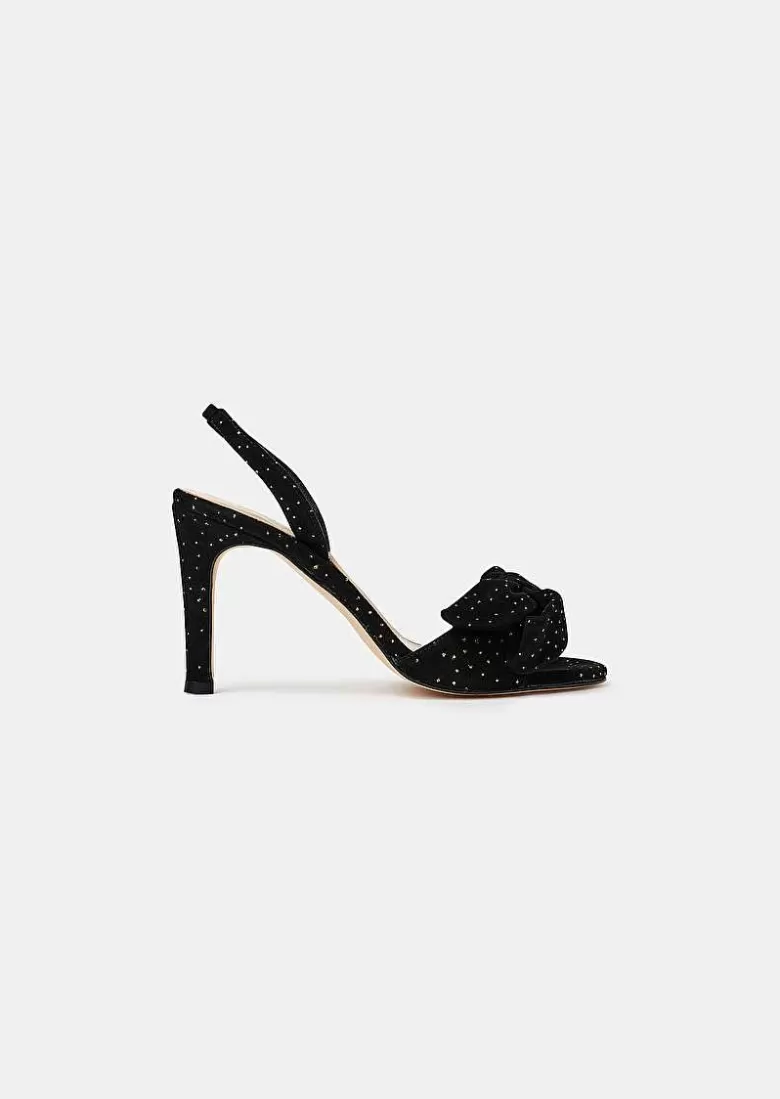 TARA JARMON Kerry Black Leather Strass Pumps Shop