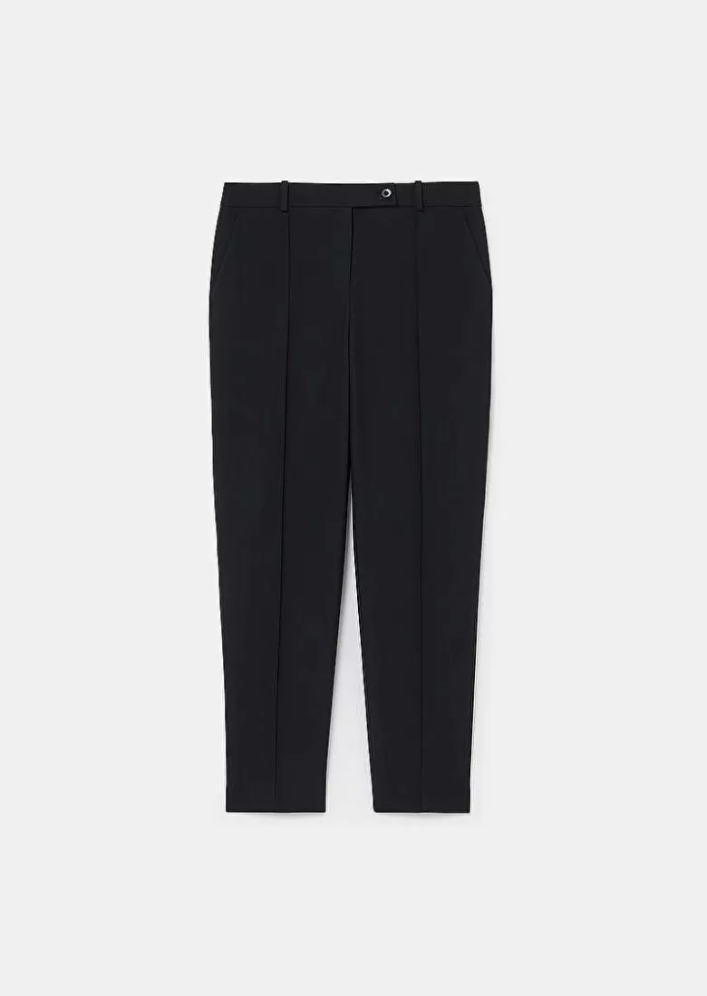 TARA JARMON Pascal Black Cold Wool Pants Hot