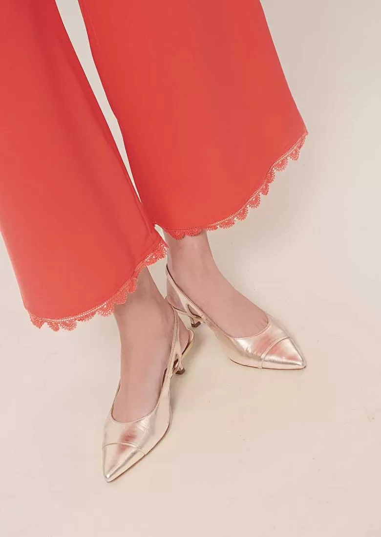 TARA JARMON Positive Coral Crepe Pants Sale