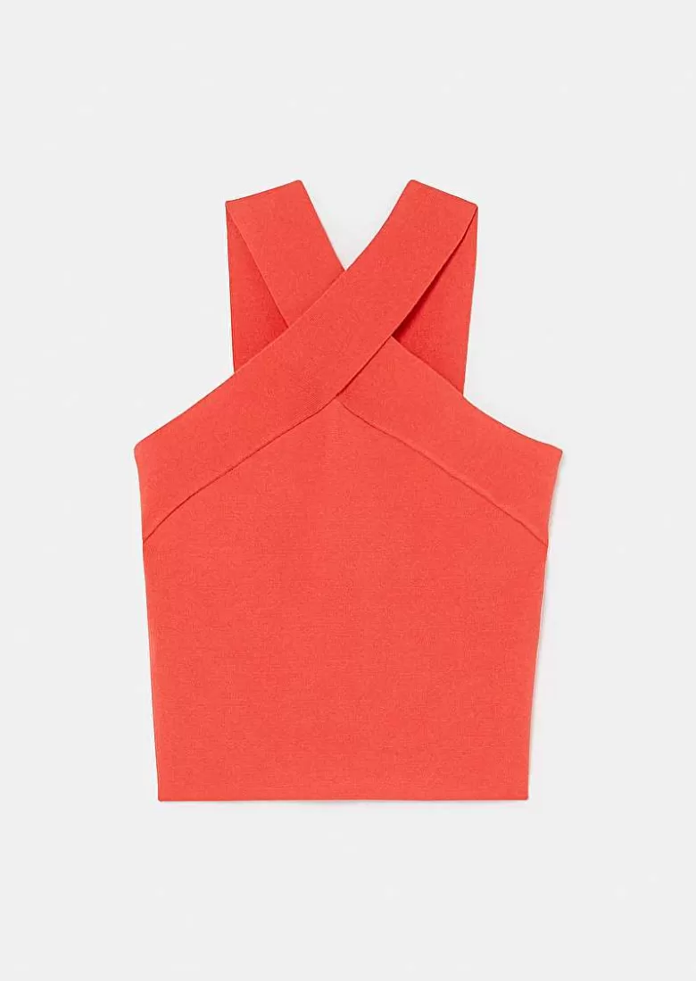 TARA JARMON Prana Coral Knit Top Clearance