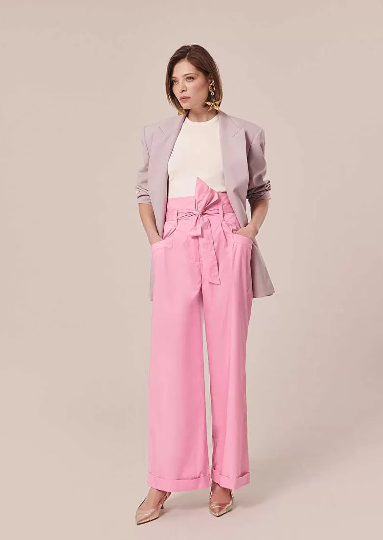 TARA JARMON Pyla Pink Poplin Pants Store