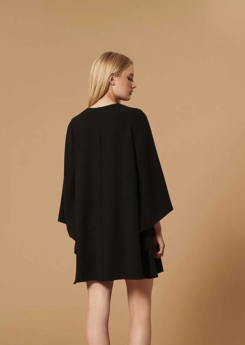 TARA JARMON Raonie Black Dress In Crepe Store