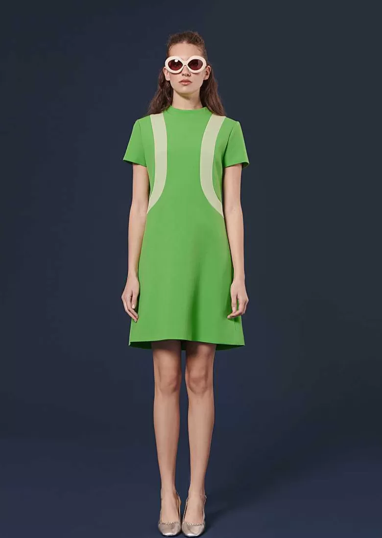 TARA JARMON Raquel Green Double Canvas Dress New