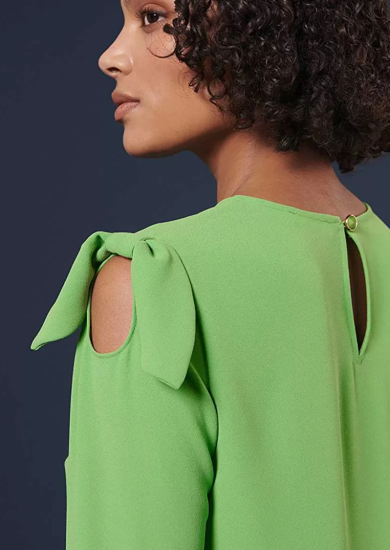 TARA JARMON Renato Green Crepe Dress Best