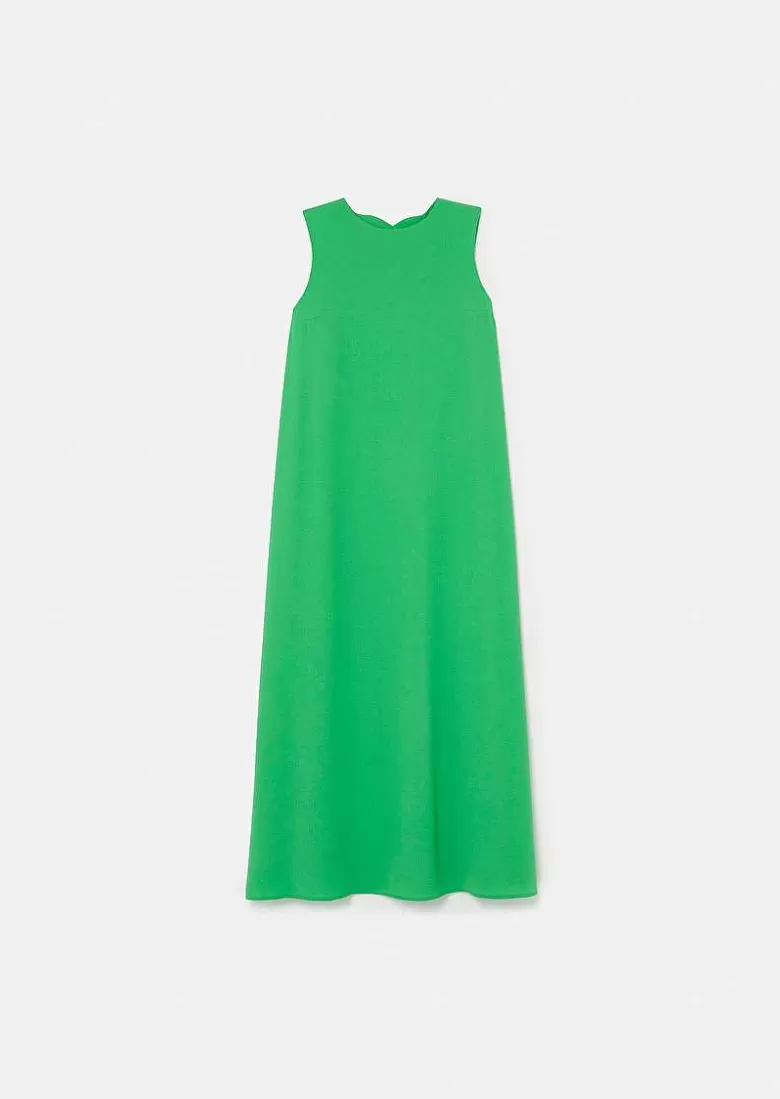 TARA JARMON Roxy Green Crepe Dress Best Sale