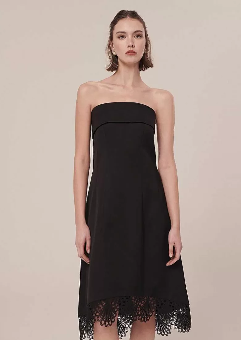 TARA JARMON Roy Black Satin Dress Hot