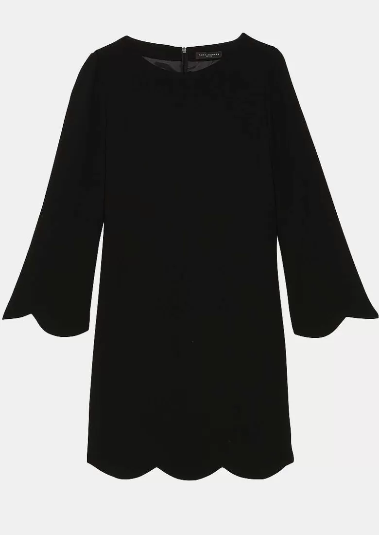 TARA JARMON Ruoda Black Dress In Crepe New