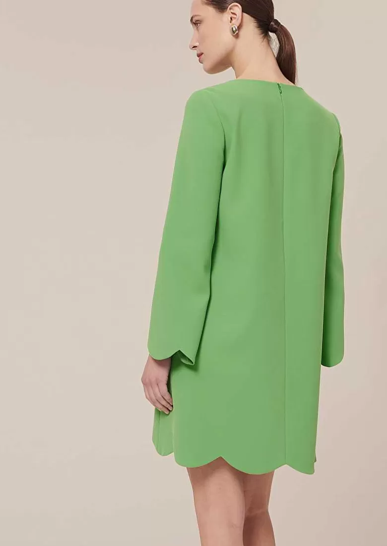 TARA JARMON Ruoda Green Crepe Dress Best Sale