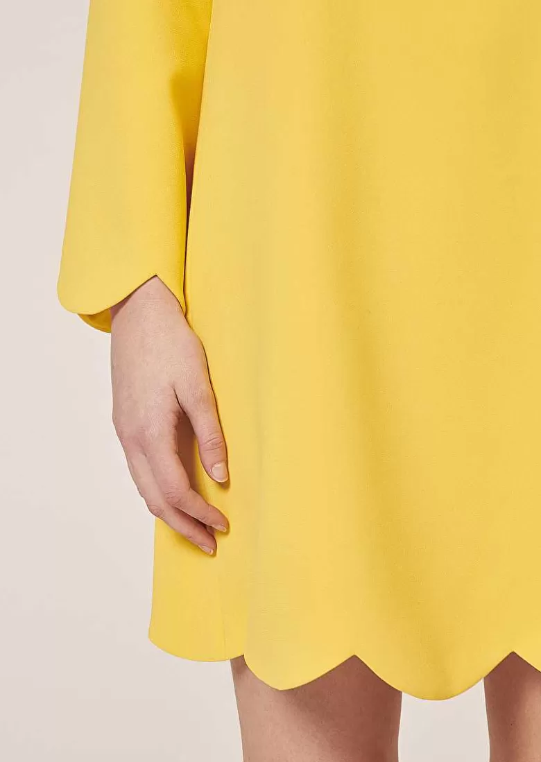 TARA JARMON Ruoda Yellow Crepe Dress Store