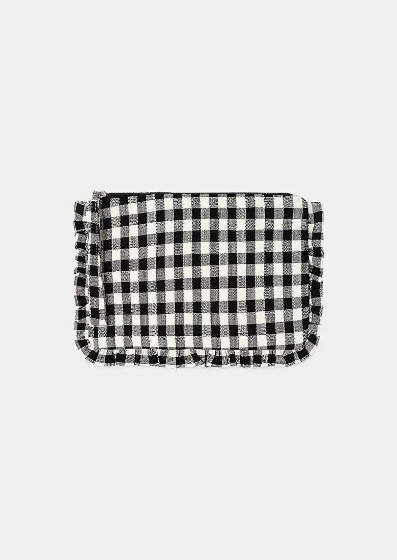 TARA JARMON Sabrina Black Vichy Soft Clutch Fashion