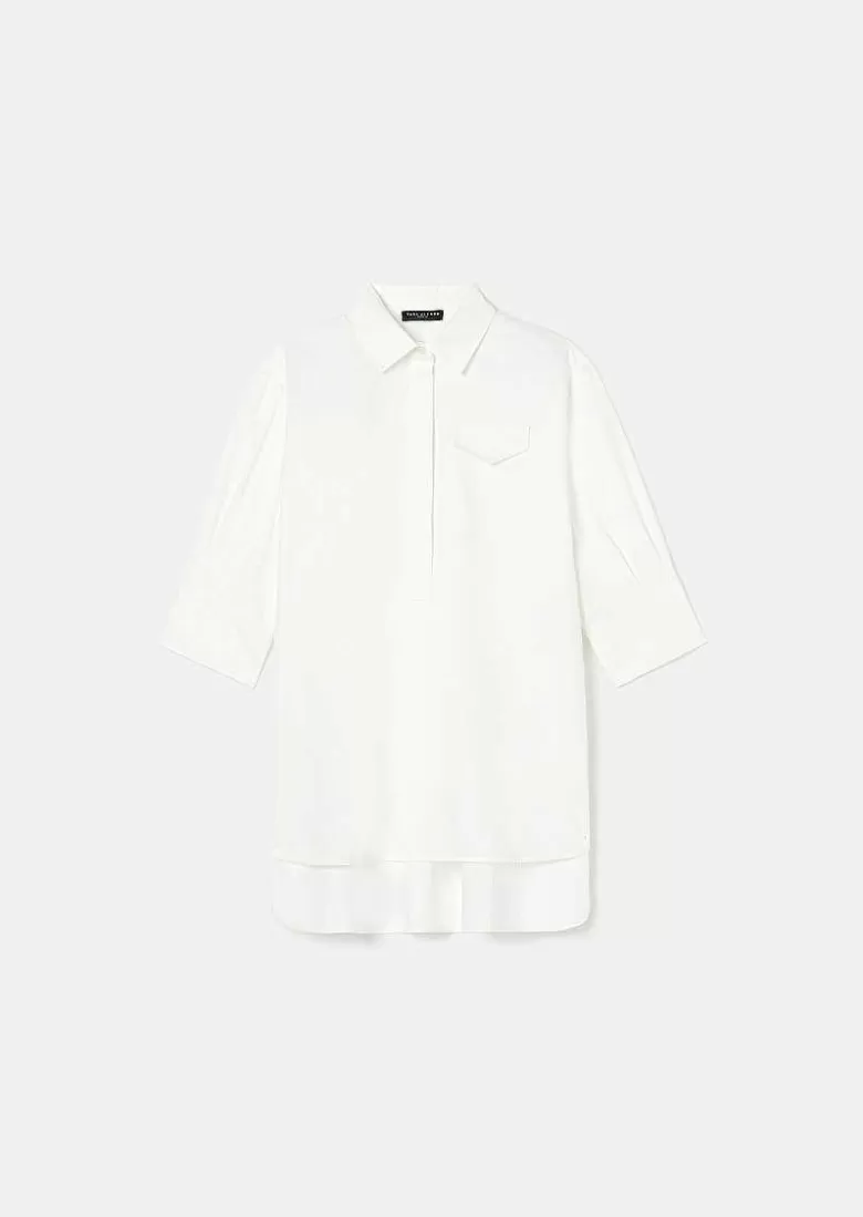 TARA JARMON Tallulah White Poplin Top Hot