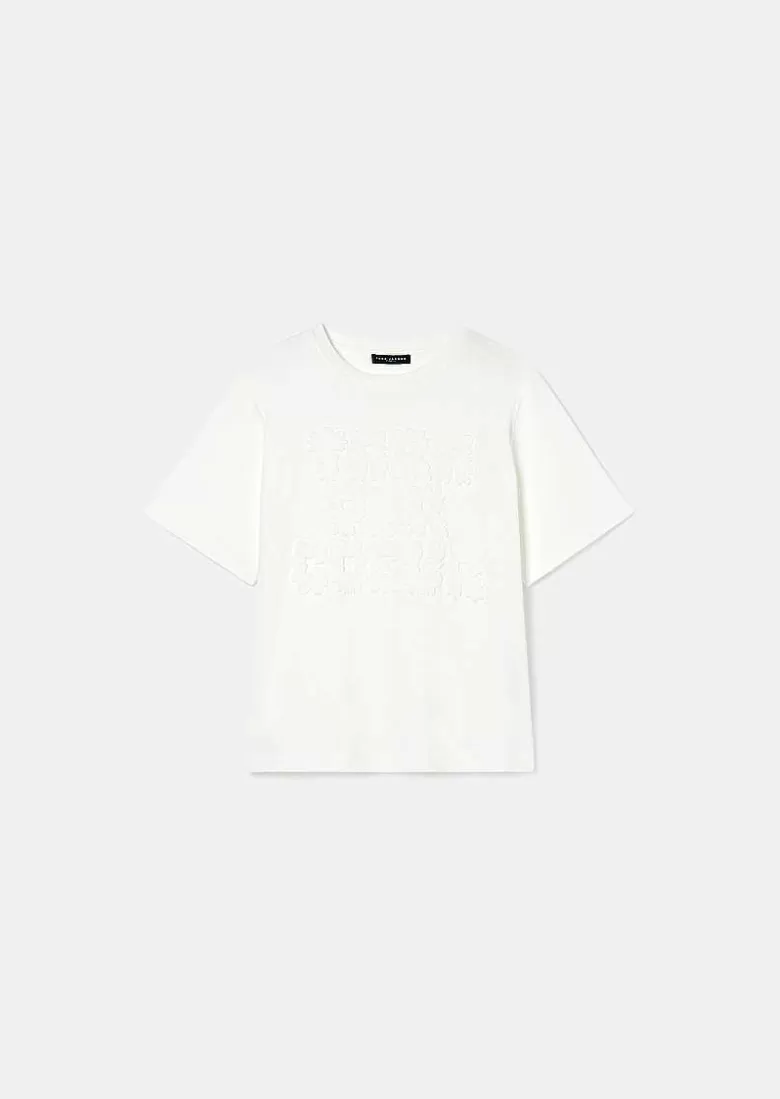 TARA JARMON Trefle White Jersey T-Shirt Best Sale